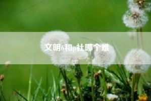 文明6和p社哪个难
