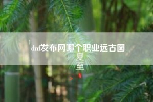 dnf发布网哪个职业远古图