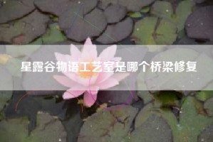 星露谷物语工艺室是哪个桥梁修复