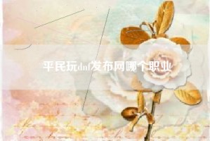 平民玩dnf发布网哪个职业