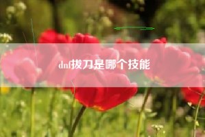 dnf拔刀是哪个技能