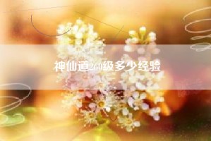 神仙道260级多少经验