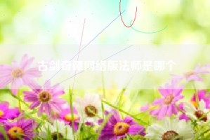 古剑奇谭网络版法师是哪个