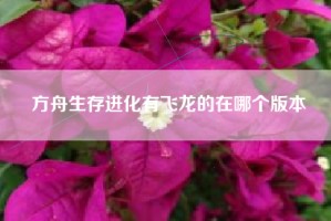 方舟生存进化有飞龙的在哪个版本