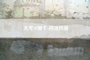 天龙SF哪个s将灵厉害