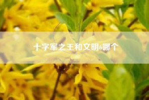 十字军之王和文明6哪个
