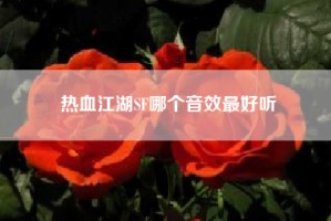 热血江湖SF哪个音效最好听